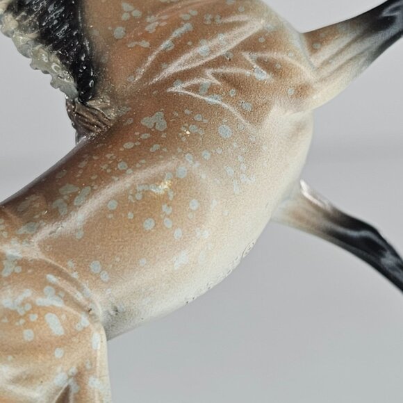 Breyer Stablemate Horse Rearing Andalusian #5906 Dapple Rose Grey - Picture 7 of 7